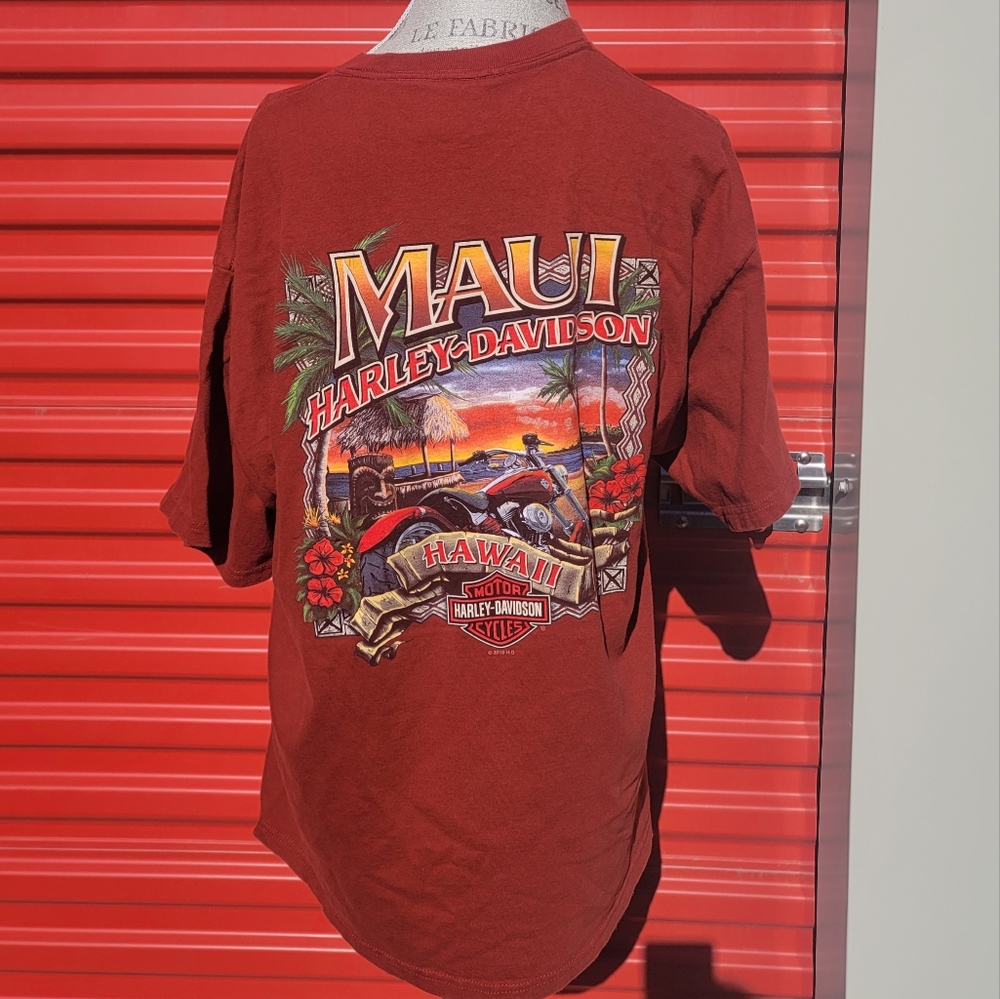 Harley Davison Maui t shirt size xl 2019 front and back hit